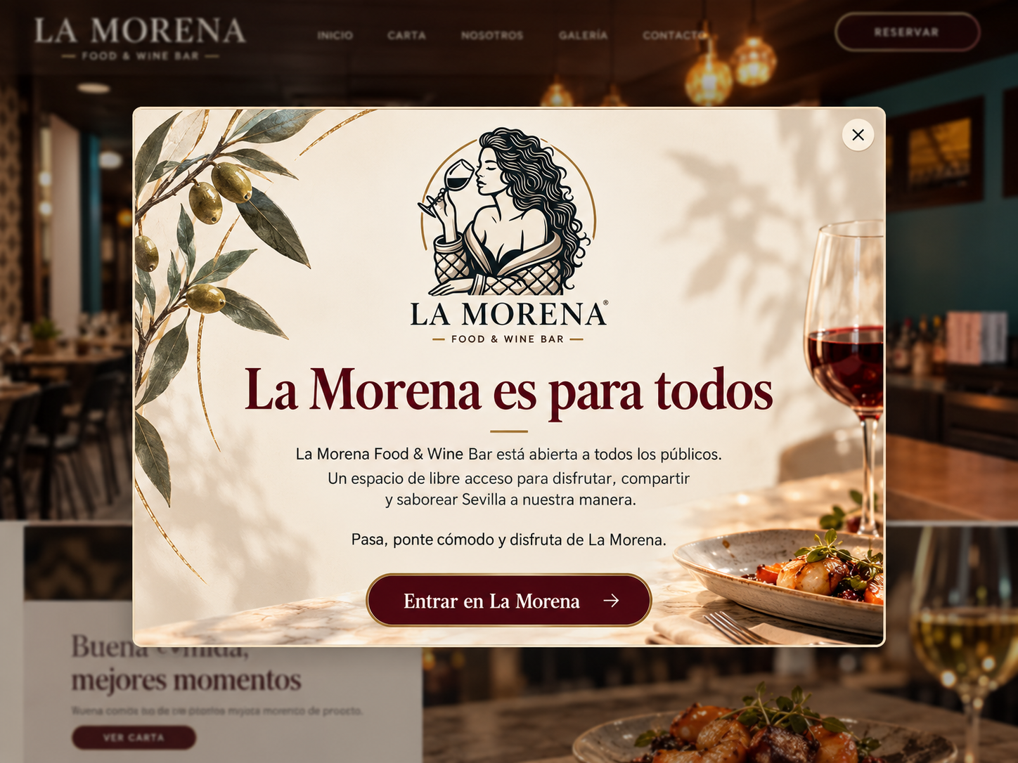 La Morena es para todos. Establecimiento abierto y de libre acceso para todos los públicos.